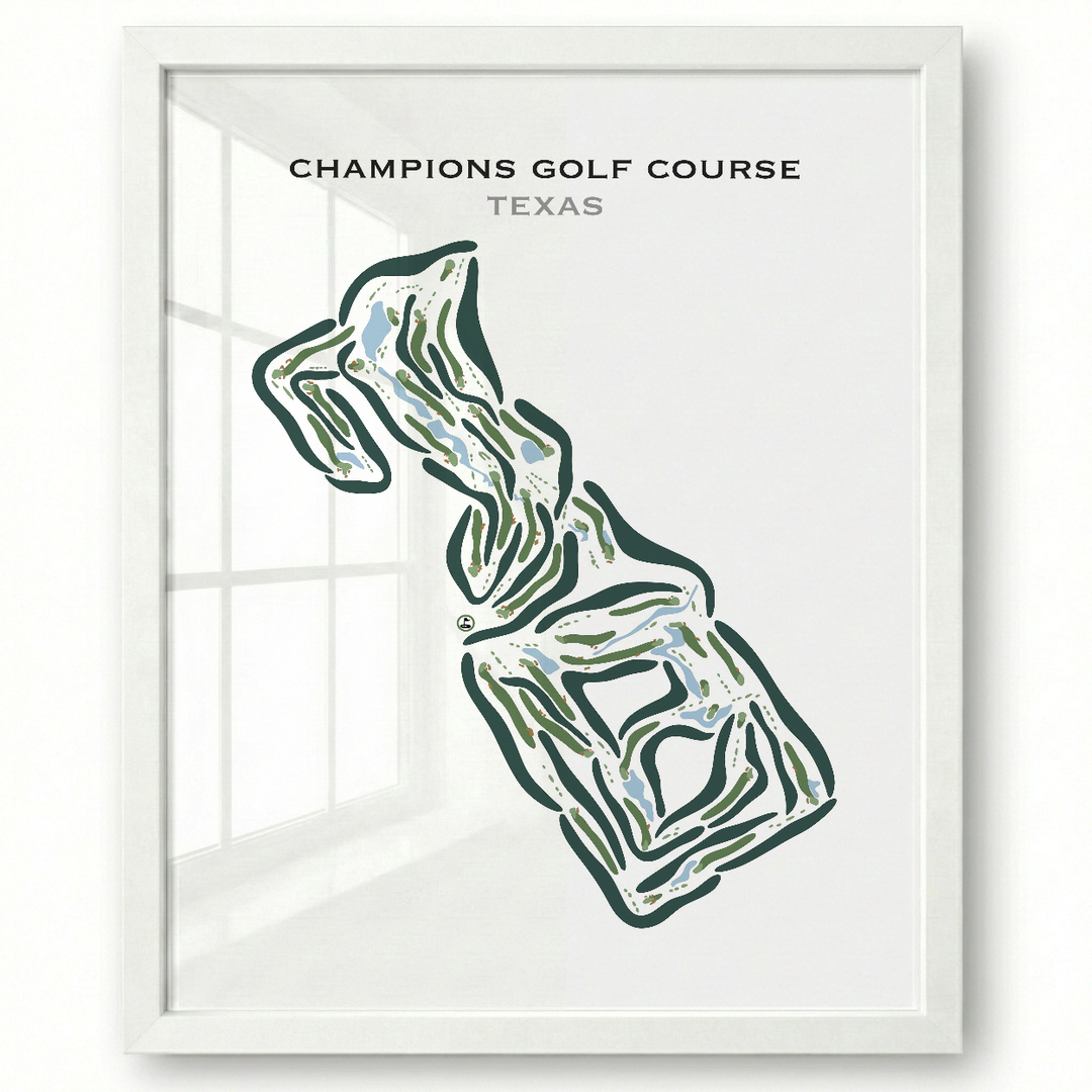Champions Golf Course, Texas - Printed Golf Courses