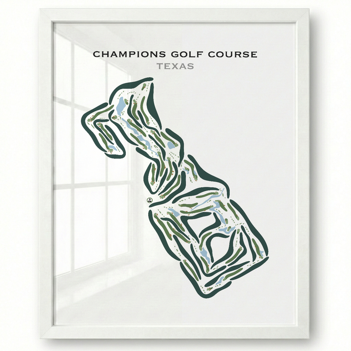 Champions Golf Course, Texas - Printed Golf Courses