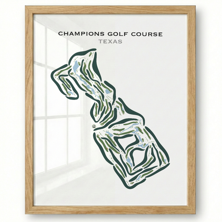 Champions Golf Course, Texas - Printed Golf Courses