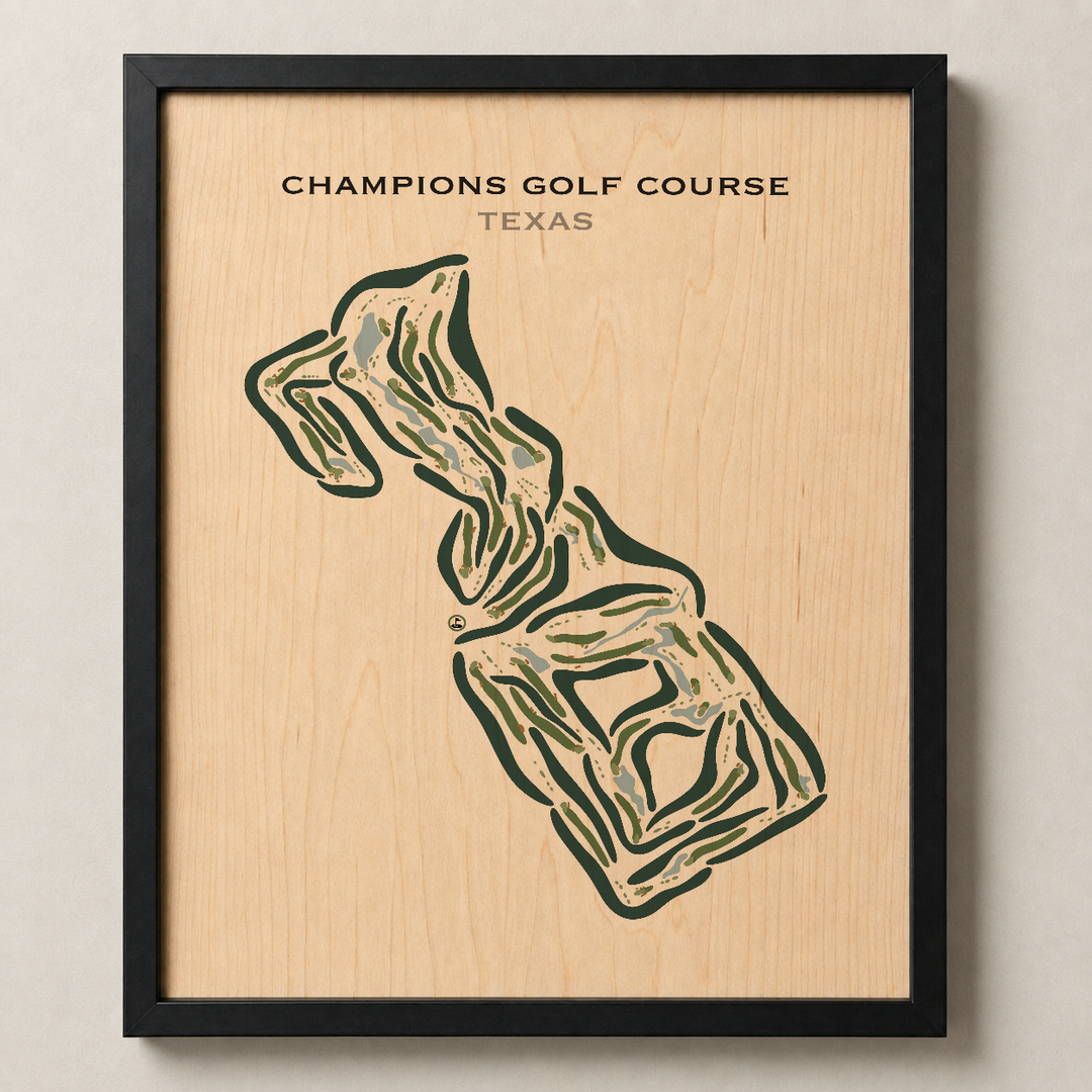 Champions Golf Course, Texas - Printed Golf Courses