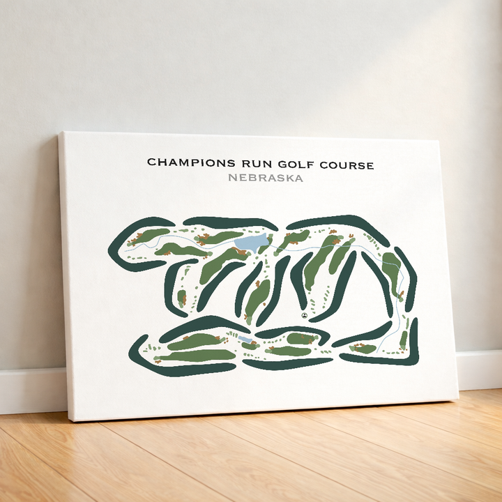 Champions Run Golf Course, Nebraska - Printed Golf Courses