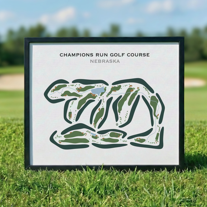 Champions Run Golf Course, Nebraska - Printed Golf Courses