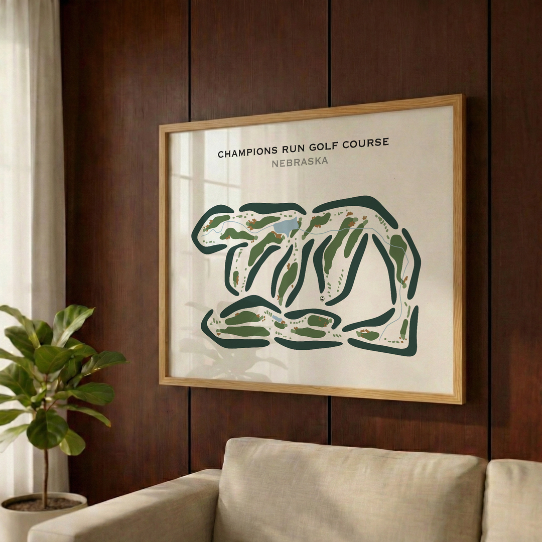 Champions Run Golf Course, Nebraska - Printed Golf Courses