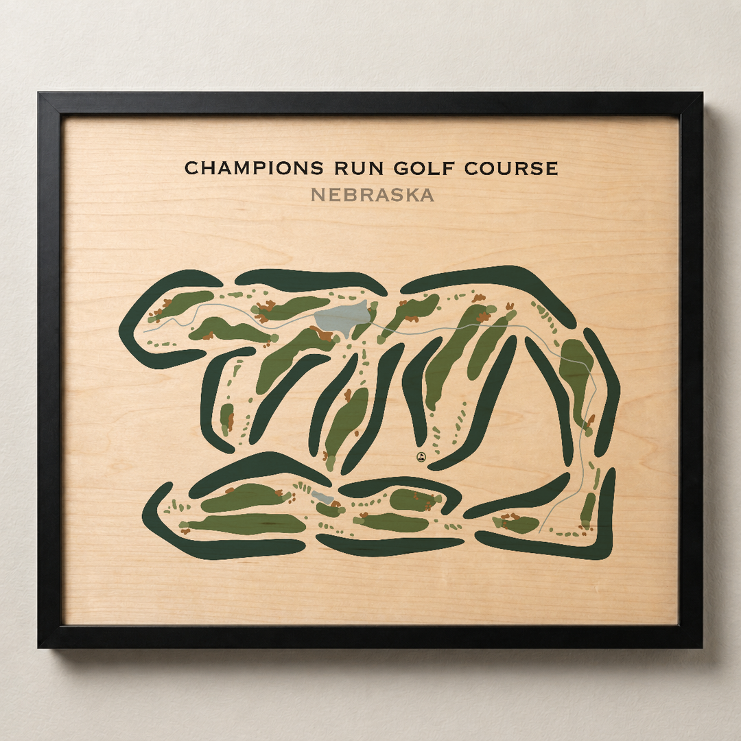 Champions Run Golf Course, Nebraska - Printed Golf Courses