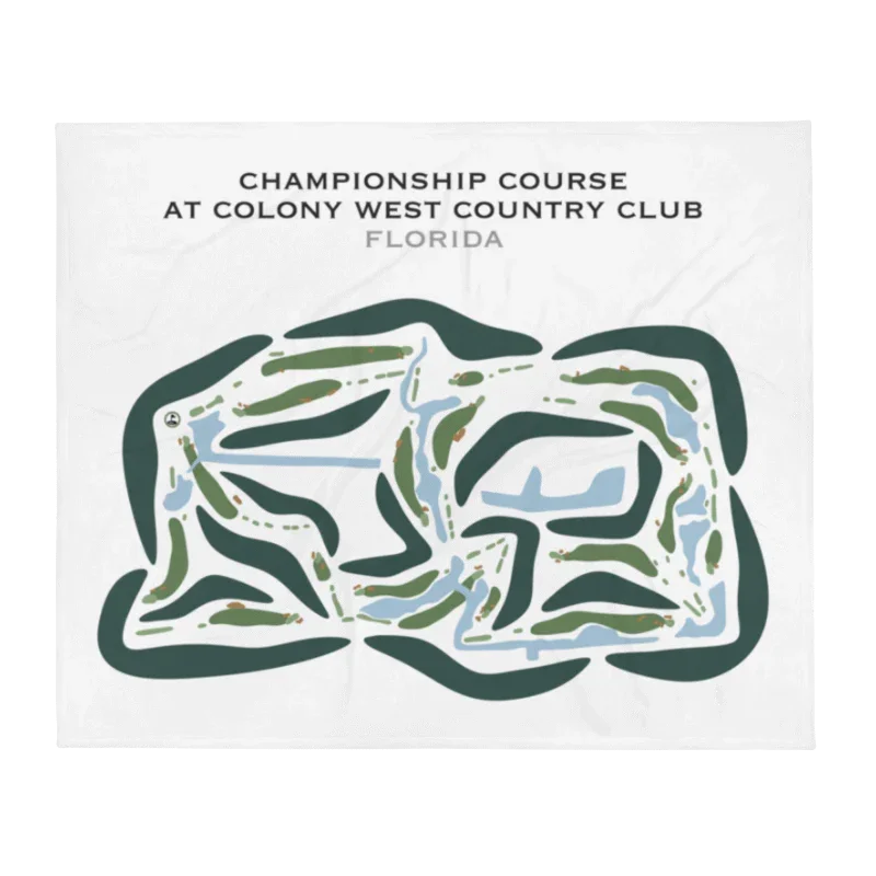Championship Course at Colony West Country Club, Florida - Printed Golf Courses