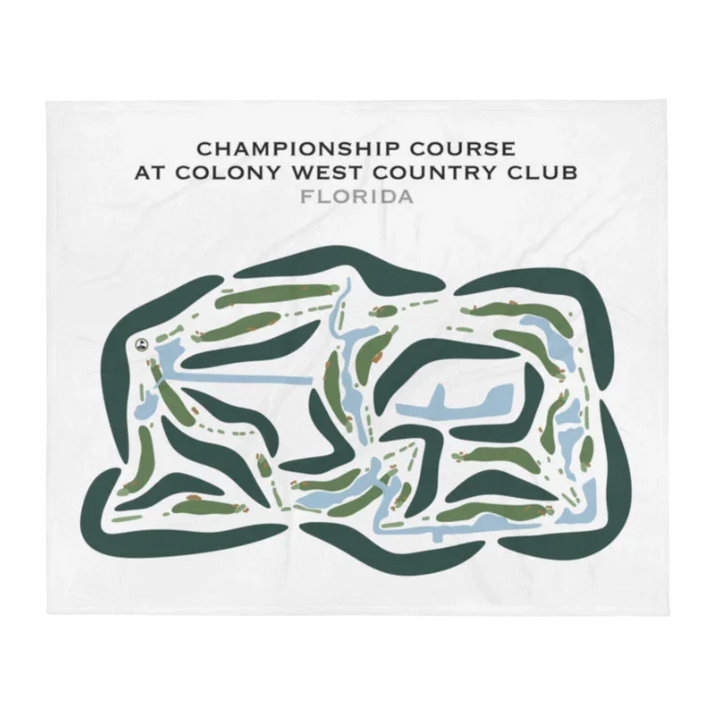 Championship Course at Colony West Country Club, Florida - Printed Golf Courses