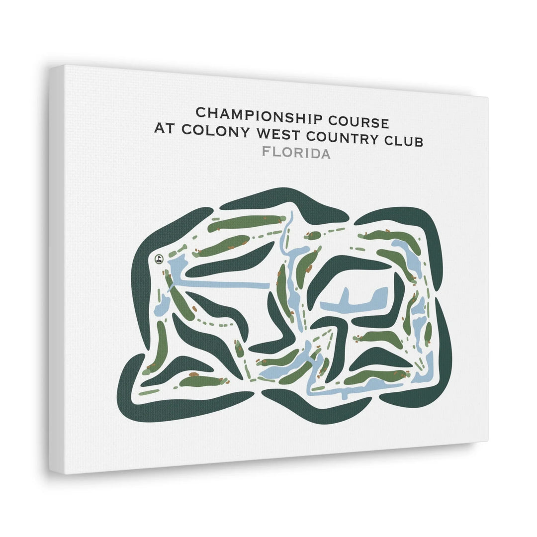 Championship Course at Colony West Country Club, Florida - Printed Golf Courses