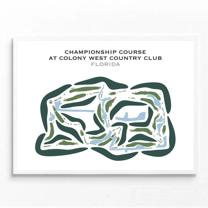 Championship Course at Colony West Country Club, Florida - Printed Golf Courses