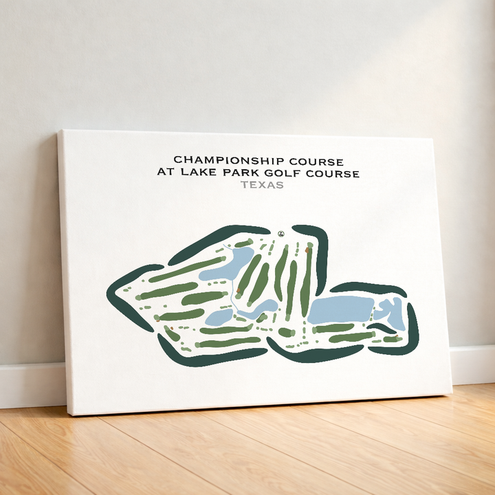 Championship Course at Lake Park Golf Course, Texas - Printed Golf Courses