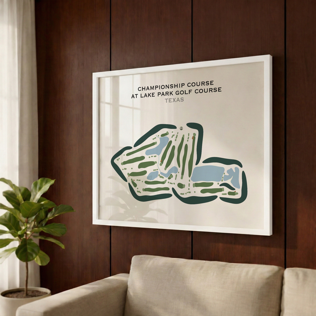 Championship Course at Lake Park Golf Course, Texas - Printed Golf Courses