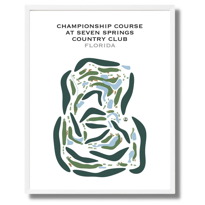Champion Course at Seven Springs Country Club, Florida - Printed Golf Courses