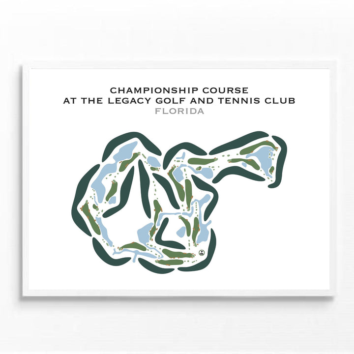 Championship Course at The Legacy Golf and Tennis Club, Florida - Printed Golf Courses
