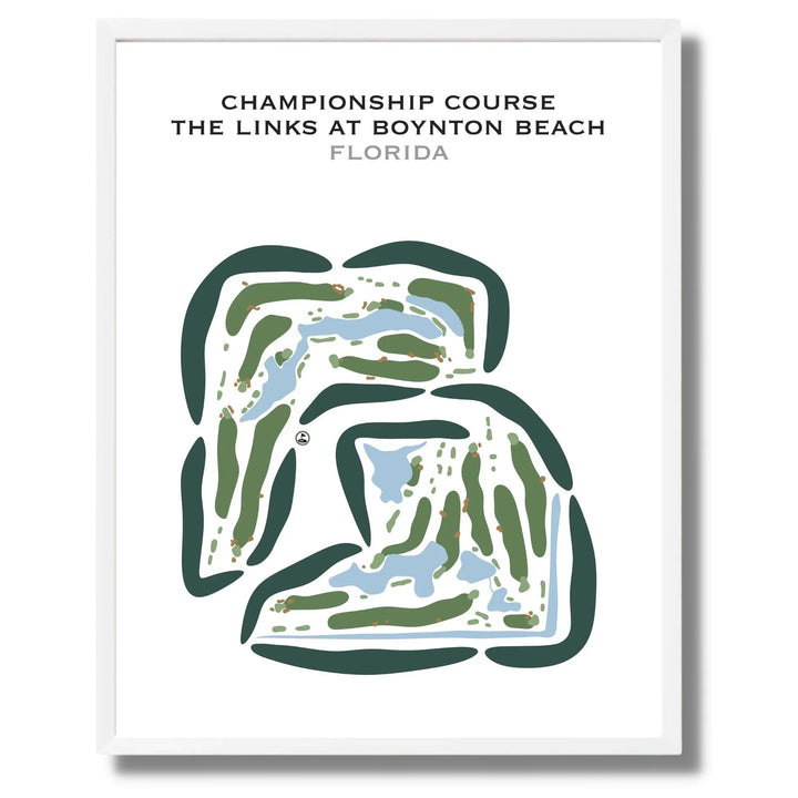 Championship Course at The Links At Boynton Beach, Florida - Printed Golf Courses