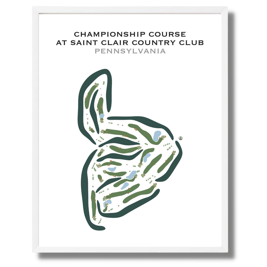 Championship at Saint Clair Country Club, Pennsylvania - Printed Golf Courses