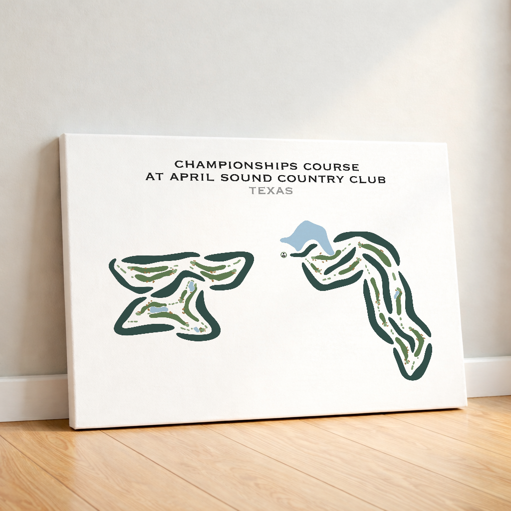 Championships Course at April Sound Country Club, Texas - Printed Golf Courses