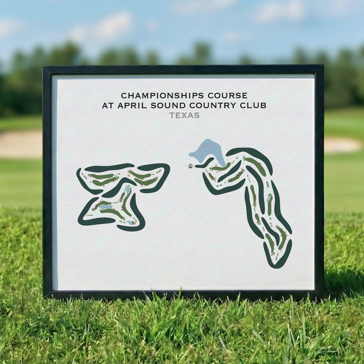Championships Course at April Sound Country Club, Texas - Printed Golf Courses