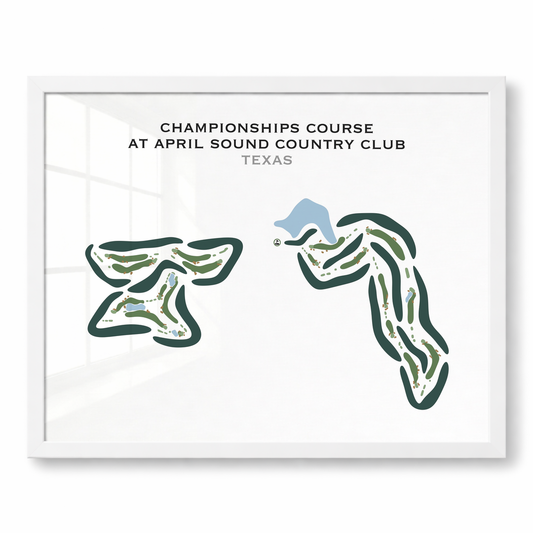 Championships Course at April Sound Country Club, Texas - Printed Golf Courses