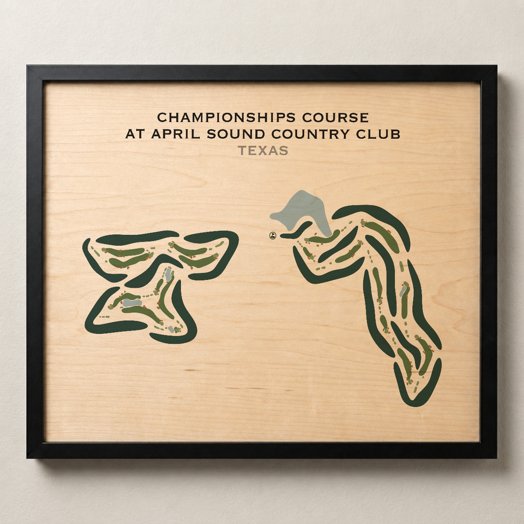 Championships Course at April Sound Country Club, Texas - Printed Golf Courses
