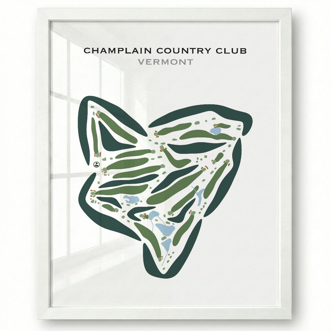 Champlain Country Club, Vermont - Printed Golf Courses