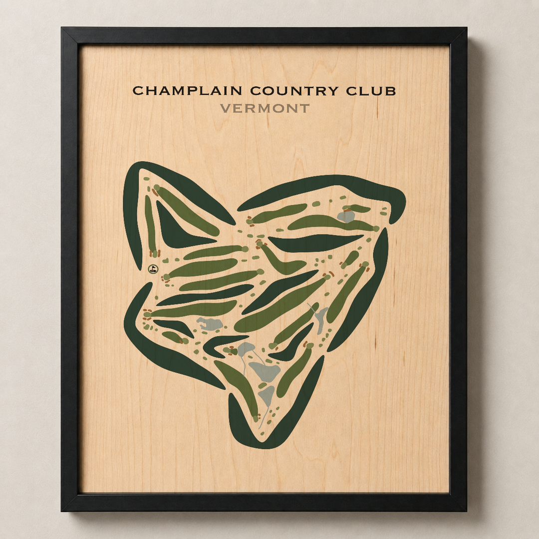 Champlain Country Club, Vermont - Printed Golf Courses