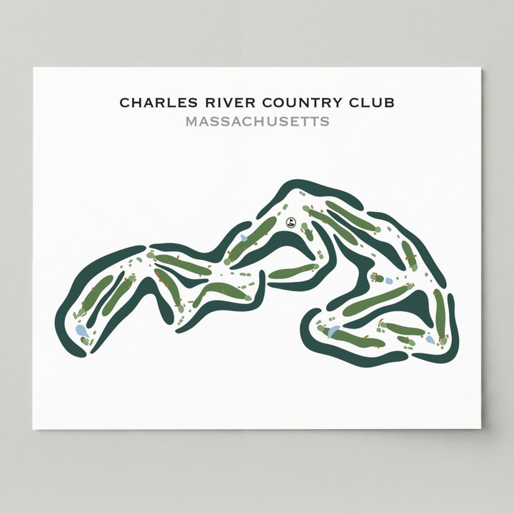 Charles River Country Club, Massachusetts - Printed Golf Courses