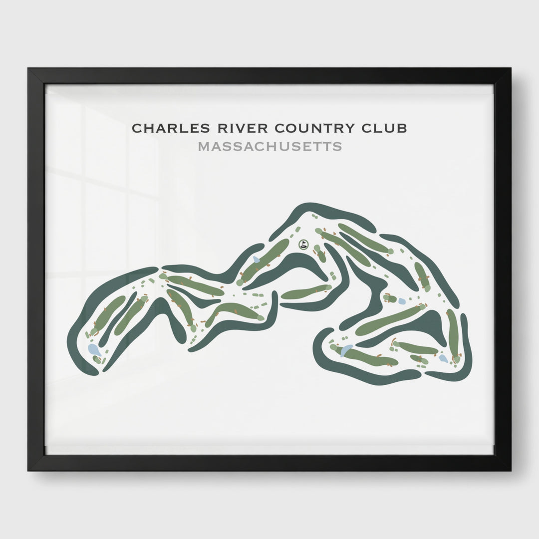 Charles River Country Club, Massachusetts - Printed Golf Courses