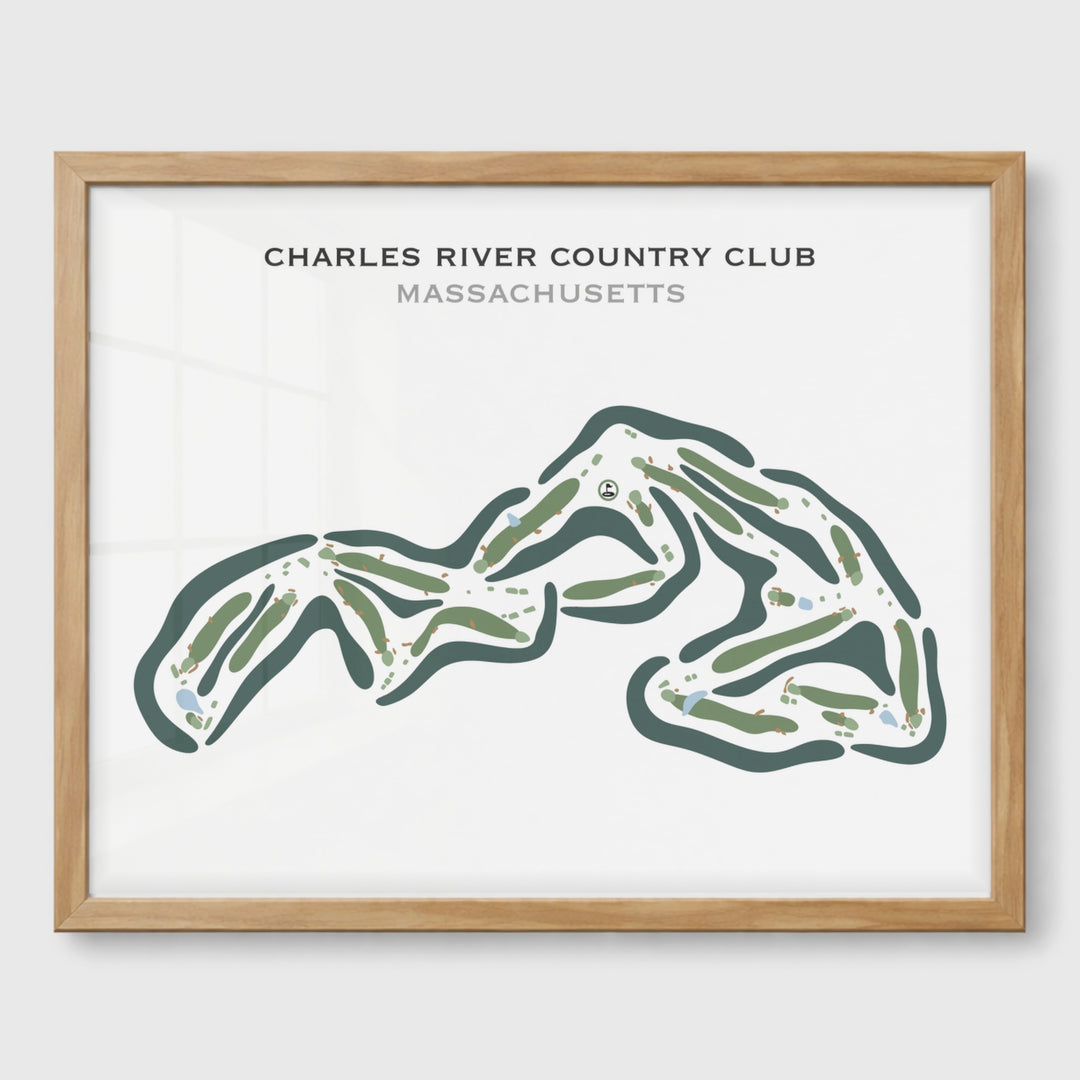 Charles River Country Club, Massachusetts - Printed Golf Courses
