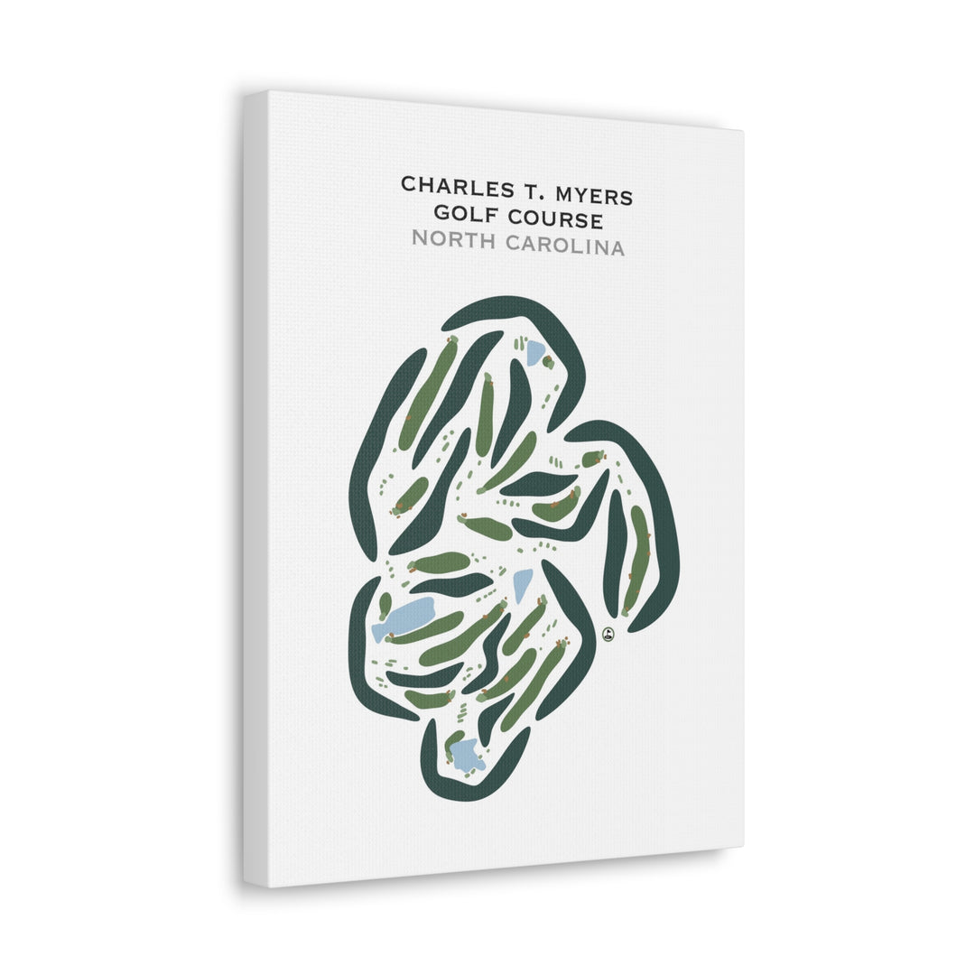 Charles T Myers Golf Course, North Carolina - Printed Golf Courses