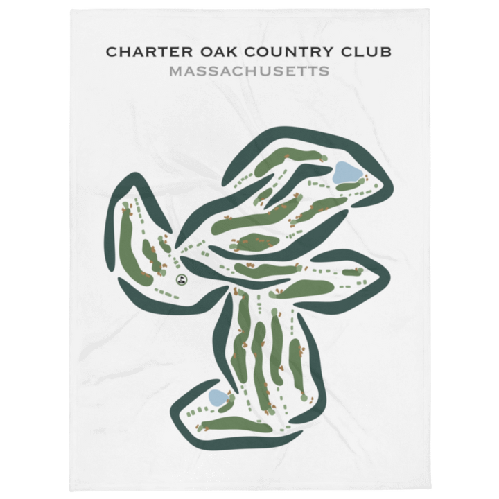 Charter Oak Country Club, Massachusetts - Printed Golf Courses