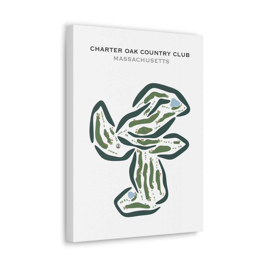 Charter Oak Country Club, Massachusetts - Printed Golf Courses