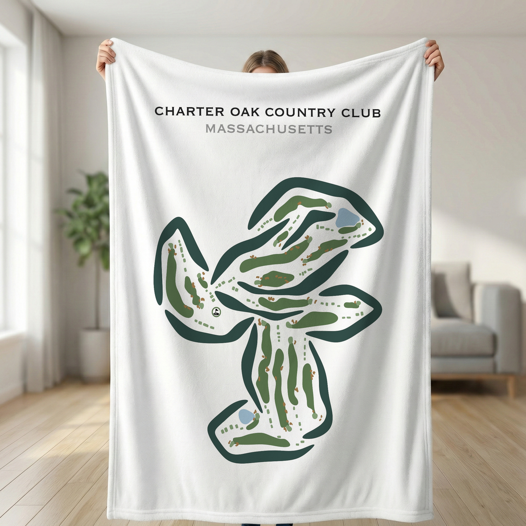 Charter Oak Country Club, Massachusetts - Printed Golf Courses