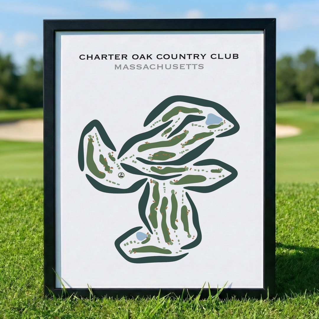 Charter Oak Country Club, Massachusetts - Printed Golf Courses