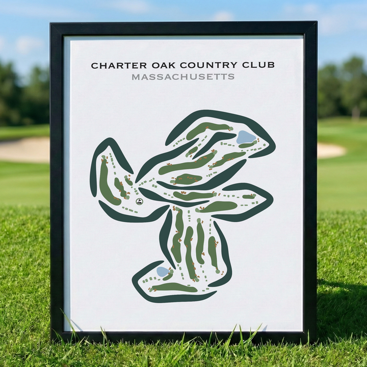 Charter Oak Country Club, Massachusetts - Printed Golf Courses