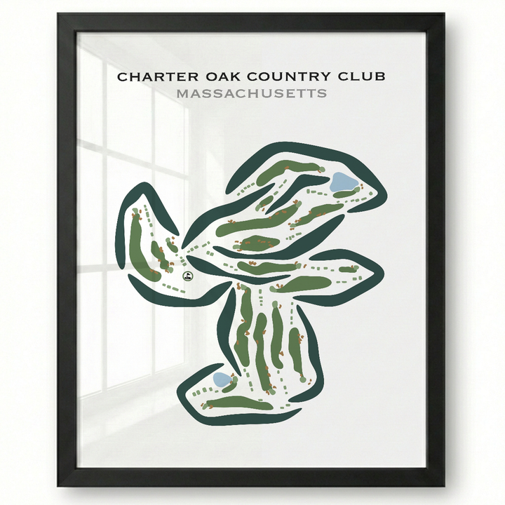 Charter Oak Country Club, Massachusetts - Printed Golf Courses