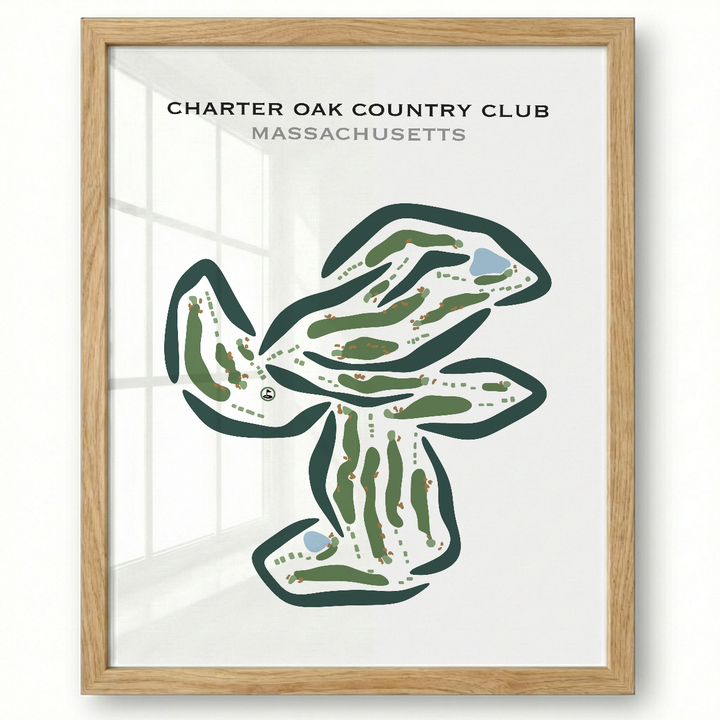 Charter Oak Country Club, Massachusetts - Printed Golf Courses