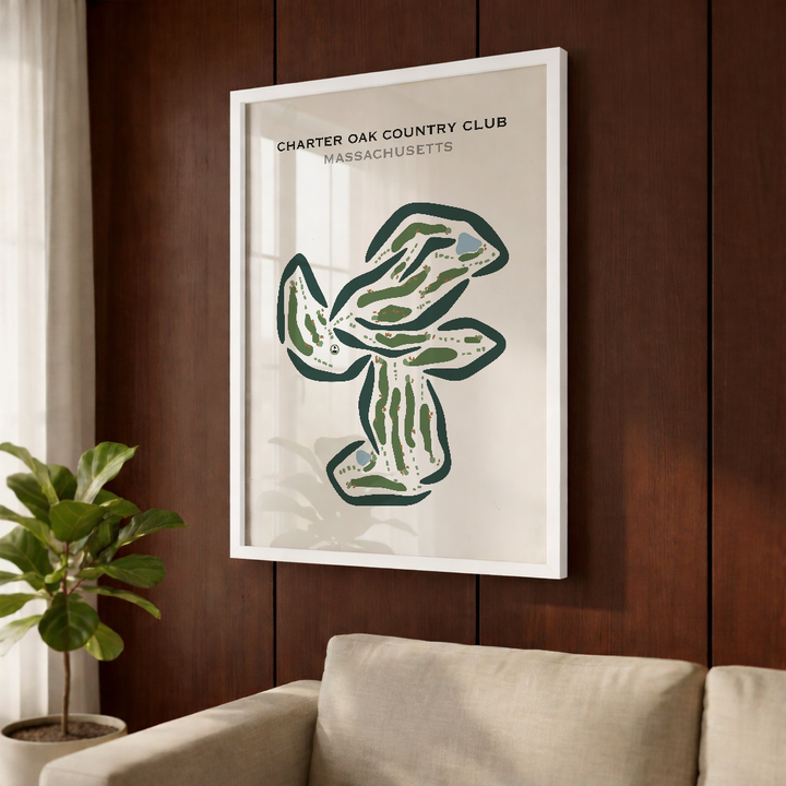Charter Oak Country Club, Massachusetts - Printed Golf Courses