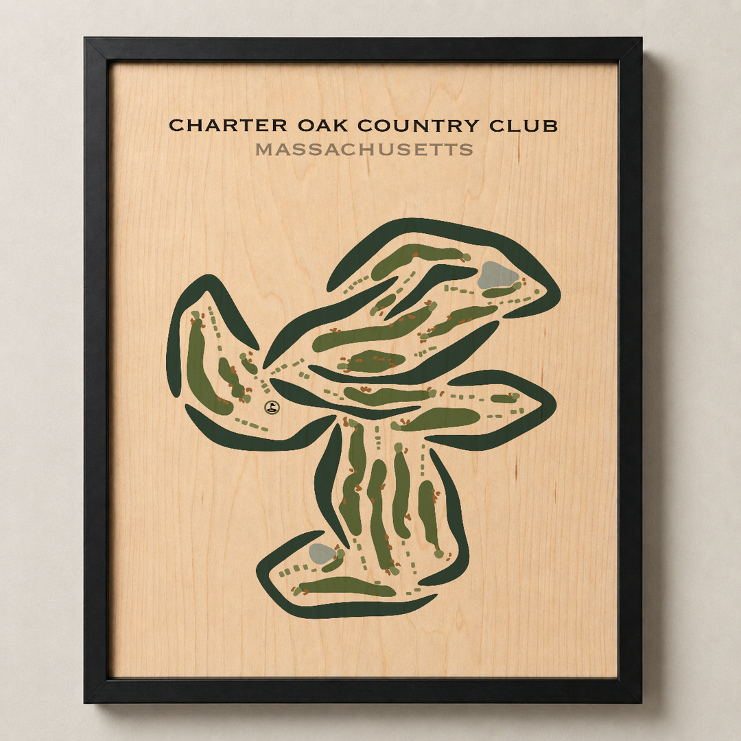Charter Oak Country Club, Massachusetts - Printed Golf Courses