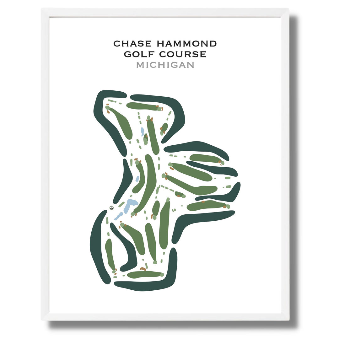 Chase Hammond Golf Course, Michigan - Printed Golf Courses