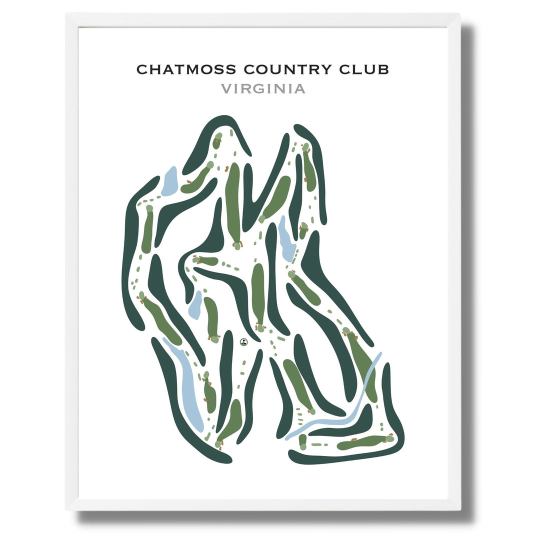 Chatmoss Country Club, Virginia - Printed Golf Course