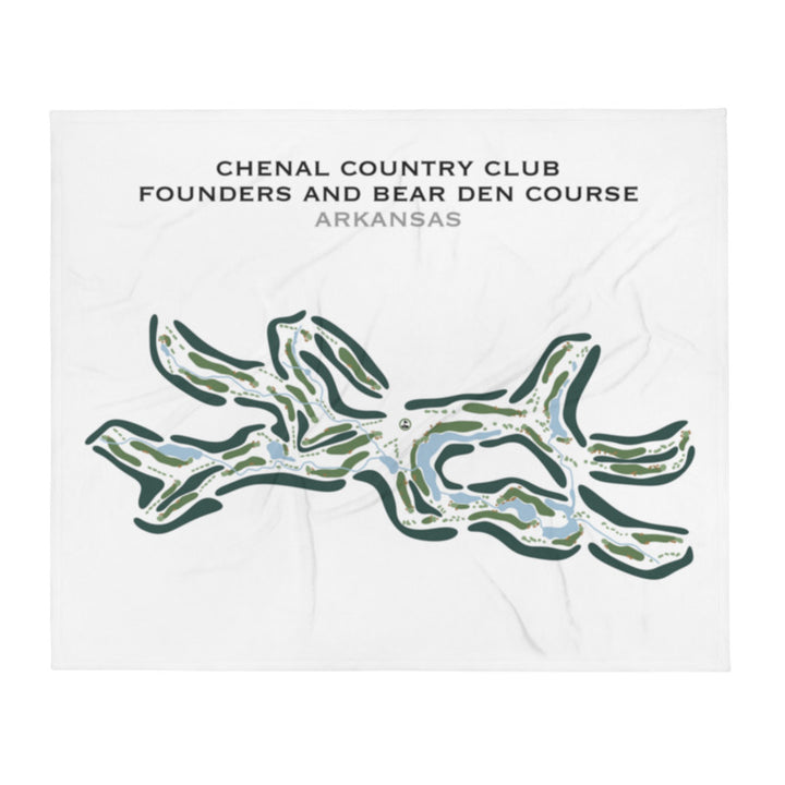 Chenal Country Club, Founders & Bear Den Courses, Arkansas - Printed Golf Course