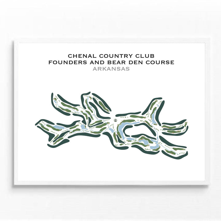 Chenal Country Club, Founders & Bear Den Courses, Arkansas - Printed Golf Course