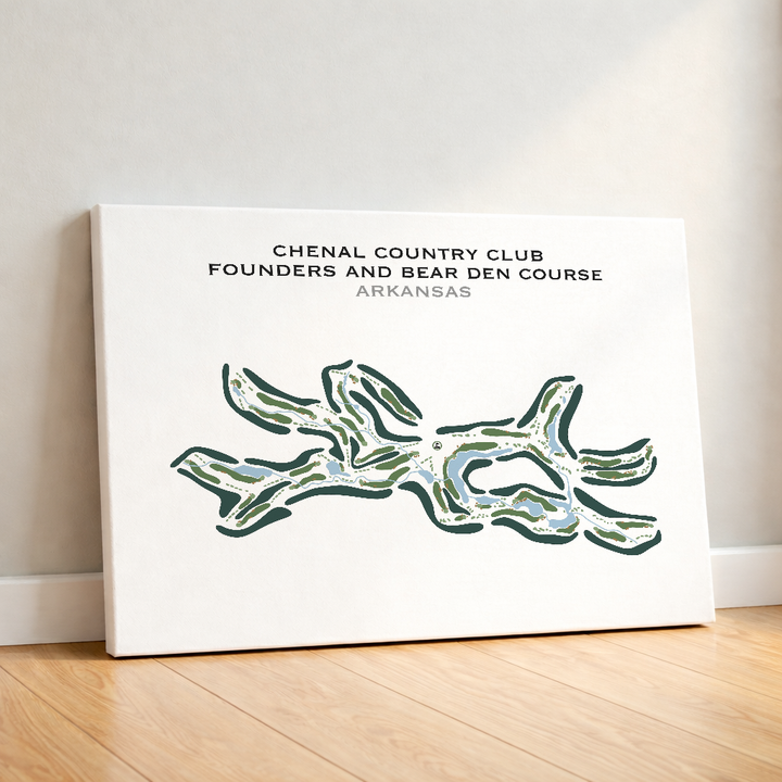 Chenal Country Club, Founders & Bear Den Courses, Arkansas - Printed Golf Course