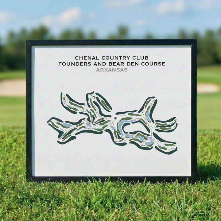 Chenal Country Club, Founders & Bear Den Courses, Arkansas - Printed Golf Course
