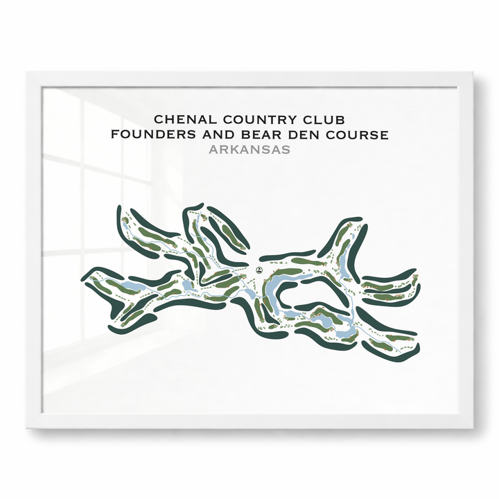 Chenal Country Club, Founders & Bear Den Courses, Arkansas - Printed Golf Course