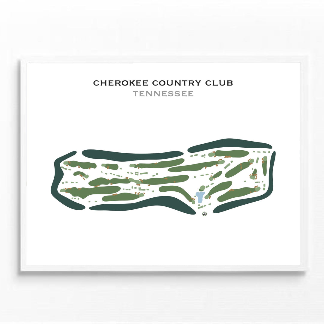 Cherokee Country Club, Tennessee - Printed Golf Course