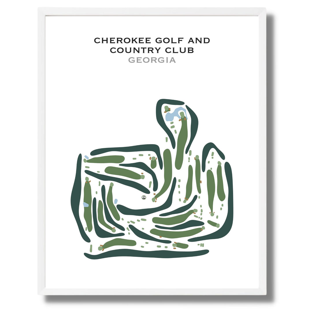 Cherokee Golf & Country Club, Georgia - Printed Golf Courses