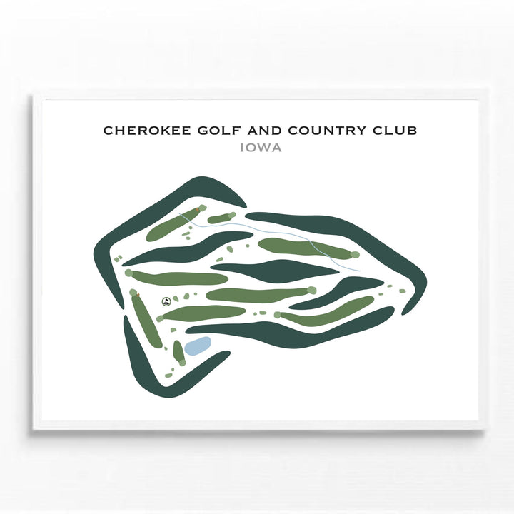 Cherokee Golf & Country Club, Iowa - Printed Golf Courses