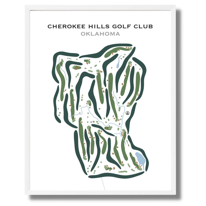 Cherokee Hills Golf Club, Oklahoma - Printed Golf Courses