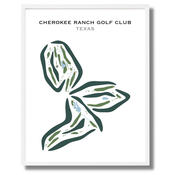 Cherokee Ranch Golf Club, Texas - Printed Golf Courses