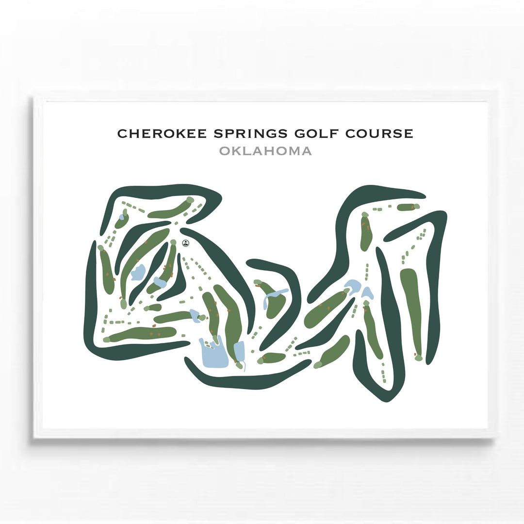 Cherokee Springs Golf Course, Oklahoma - Printed Golf Courses